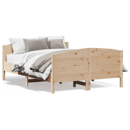 Cadre de lit sans matelas 140x190 cm bois de pin massif 2