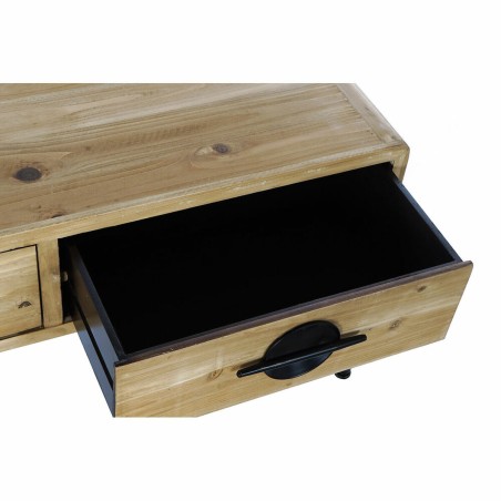 Mesa auxiliar DKD Home Decor Marrón Negro Metal Abeto 100 x 50 x 52,5