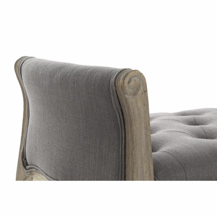 Bench DKD Home Decor Grey Natural Rubber wood 65 x 46 x 60 cm 2