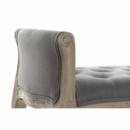Bench DKD Home Decor  Natural Dark grey Rubber wood Canvas 109 x 44,5