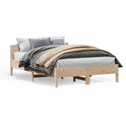 Cadre de lit sans matelas 160x200 cm bois massif de pin 2