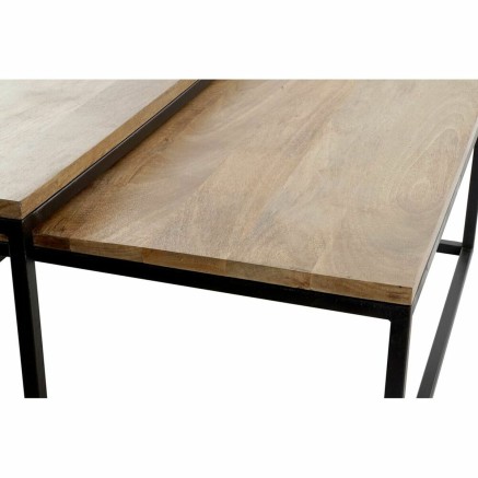 Set of 2 tables DKD Home Decor Brown Black 90 x 90 x 40 cm 2