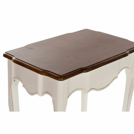Set of 3 tables DKD Home Decor White Brown 60 x 40 x 66 cm 2