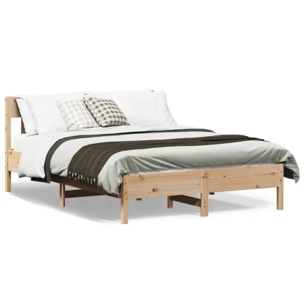 Cadre de lit sans matelas 160x200 cm bois massif de pin 2