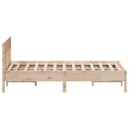 Cadre de lit sans matelas 160x200 cm bois massif de pin