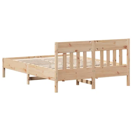 Cadre de lit sans matelas 160x200 cm bois massif de pin