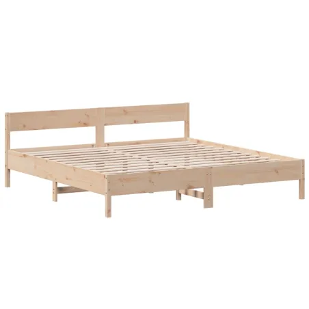 Cadre de lit sans matelas 180x200 cm bois massif de pin