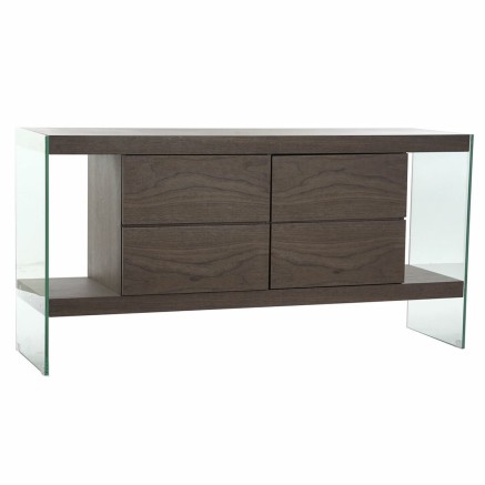 Sideboard DKD Home Decor  Brown Transparent Crystal Walnut MDF Wood 16