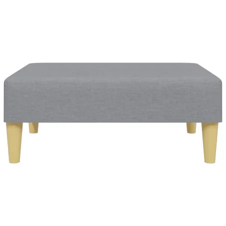 Canapé-lit à 2 places avec repose-pied gris clair tissu