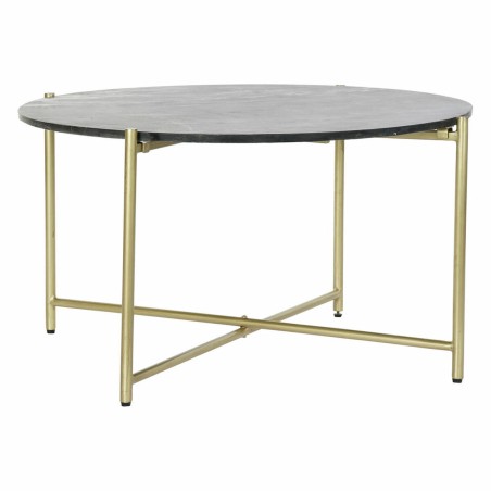 Mesa auxiliar DKD Home Decor Negro Dorado Mármol Hierro (81 x 81 x 44
