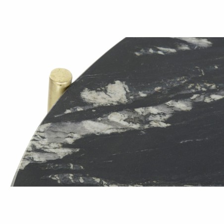 Mesa auxiliar DKD Home Decor Negro Dorado Mármol Hierro (81 x 81 x 44