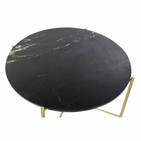 Beistelltisch DKD Home Decor Schwarz Gold Marmor Eisen (81 x 81 x 44 c