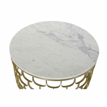 Beistelltisch DKD Home Decor 81 x 81 x 42 cm Gold Weiß Kunststoff Mar