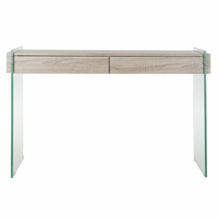 Bijzettafel DKD Home Decor Transparant Natuurlijk Hout Kristal Hout MD