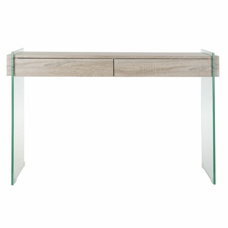 Tavolo aggiuntivo DKD Home Decor Trasparente Naturale Legno Cristallo