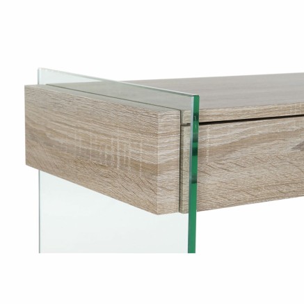 Mesa auxiliar DKD Home Decor Transparente Natural Madera Cristal Mader 2