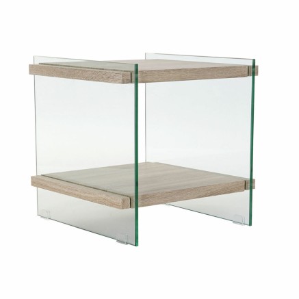 Comodino DKD Home Decor Cristallo MDF Vetro Temperato (50 x 50 x 49 cm