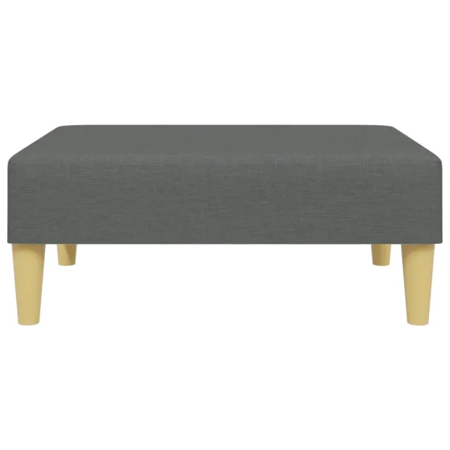 Canapé-lit à 2 places avec repose-pied gris foncé tissu