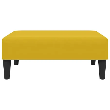 Ensemble de canapés 2 pcs avec coussins jaune velours