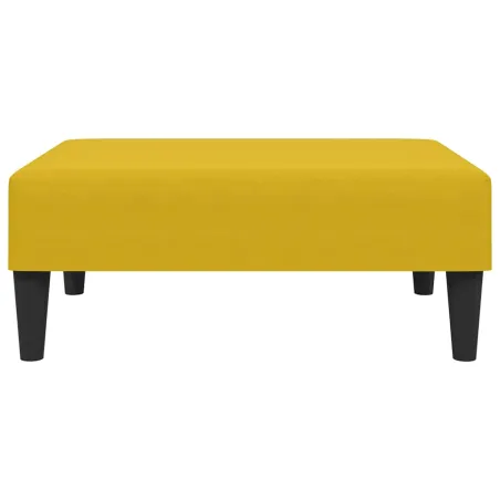 Ensemble de canapés 2 pcs avec coussins jaune velours