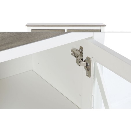Caisson à Tiroirs DKD Home Decor Blanc Gris Verre Peuplier Cottage 80