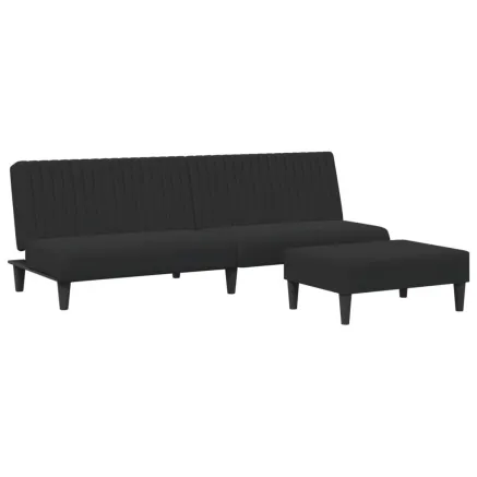 Ensemble de canapés 2 pcs noir velours 2