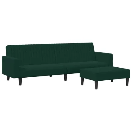 Ensemble de canapés 2 pcs vert foncé velours 2