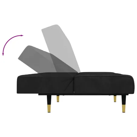 Ensemble de canapés 2 pcs noir velours