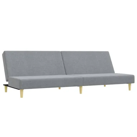 Ensemble de canapés 2 pcs gris clair tissu