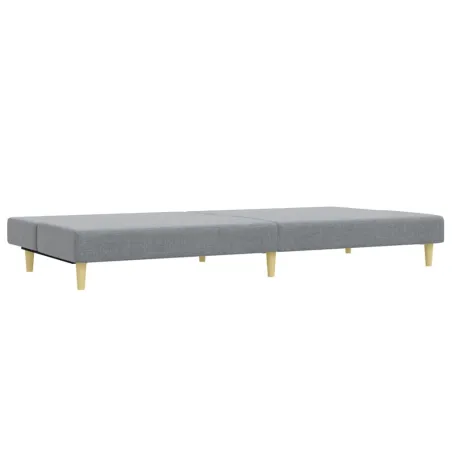 Ensemble de canapés 2 pcs gris clair tissu