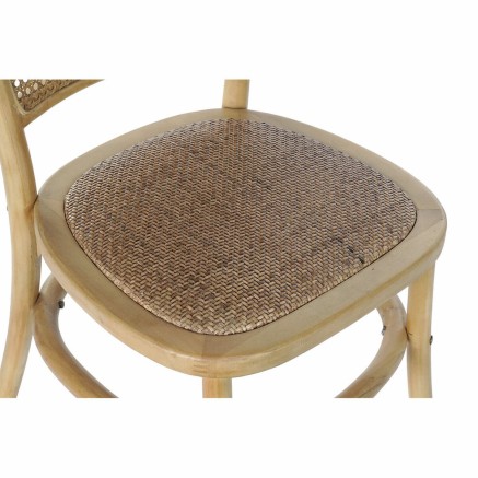 Chaise de Salle à Manger DKD Home Decor Multicouleur Naturel 48 x 45 2