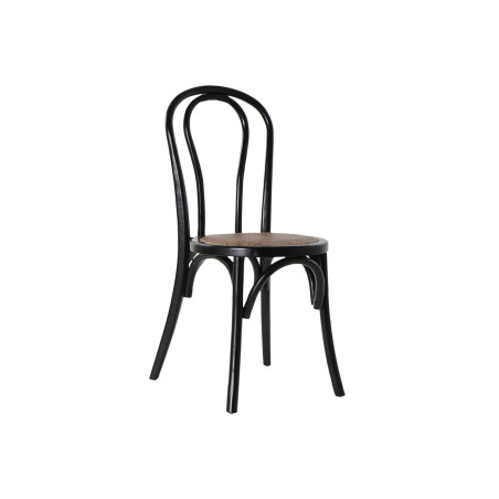 Chaise de Salle à Manger DKD Home Decor Noir Multicouleur 43 x 44 x 8