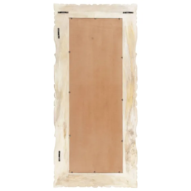 Miroir Blanc 110x50 cm Bois de manguier massif