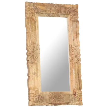 Miroir 80x50 cm Bois de manguier massif 2