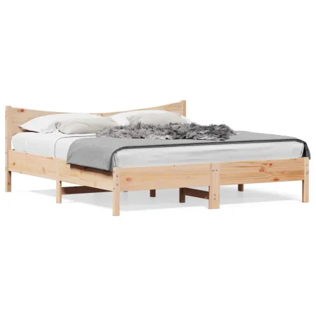 Cadre de lit sans matelas 180x200 cm bois massif de pin