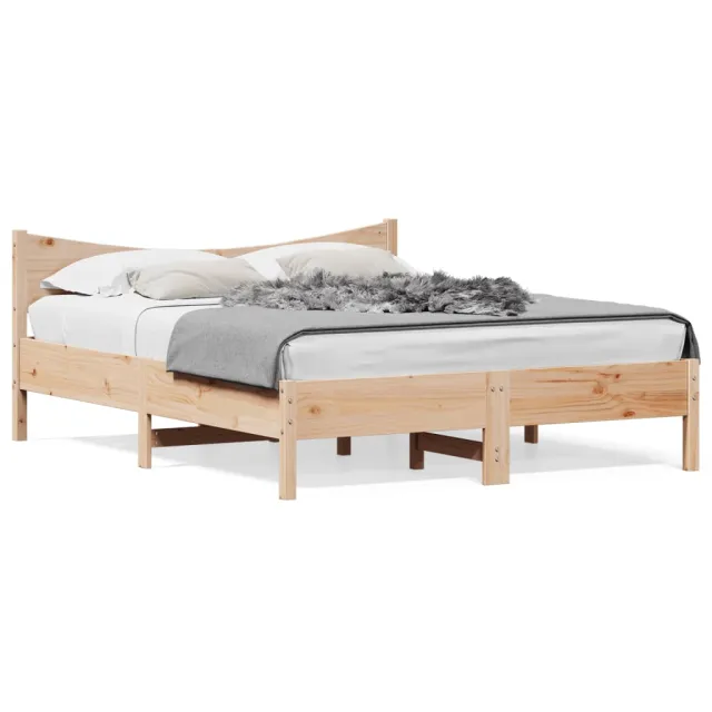 Cadre de lit sans matelas 160x200 cm bois massif de pin