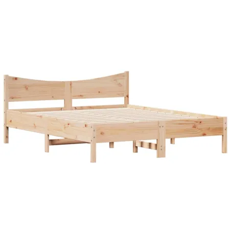 Cadre de lit sans matelas 160x200 cm bois massif de pin