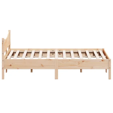 Cadre de lit sans matelas 160x200 cm bois massif de pin