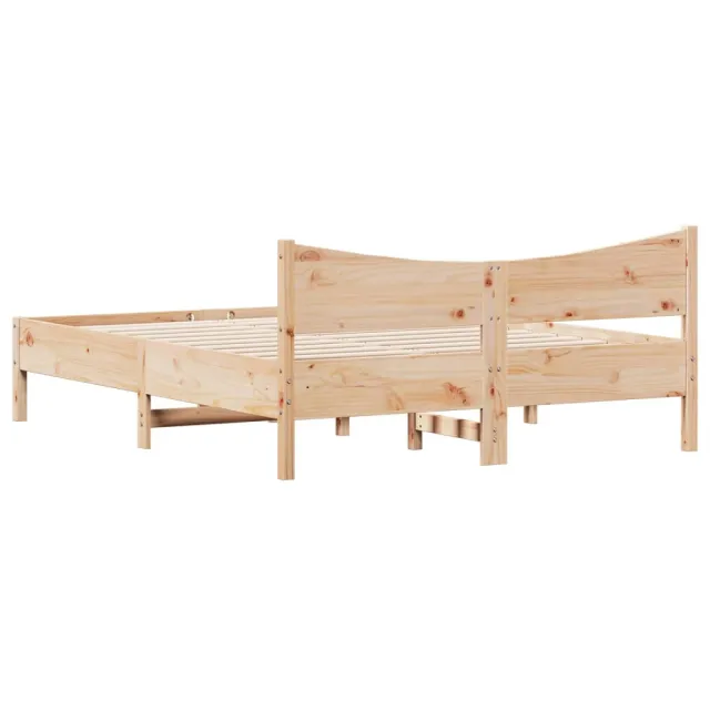 Cadre de lit sans matelas 160x200 cm bois massif de pin