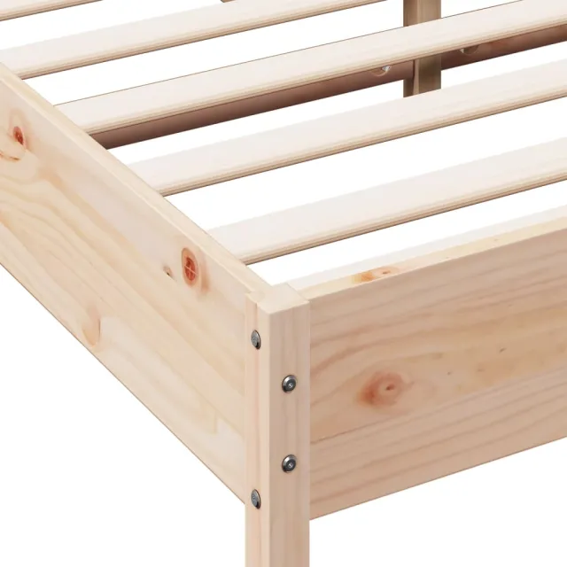 Cadre de lit sans matelas 160x200 cm bois massif de pin