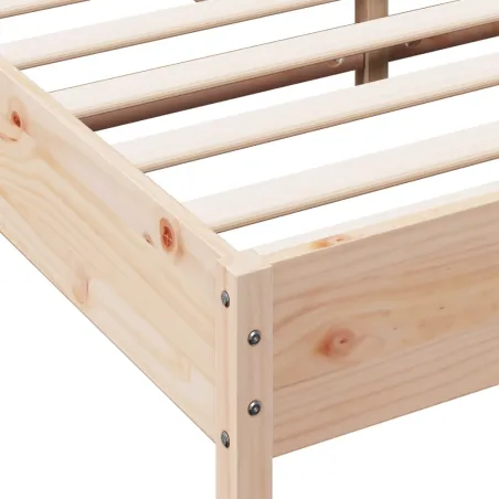 Cadre de lit sans matelas 150x200 cm bois de pin massif