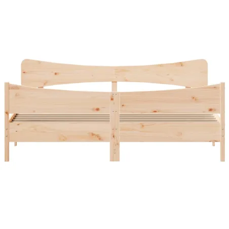 Cadre de lit sans matelas 200x200 cm bois massif de pin