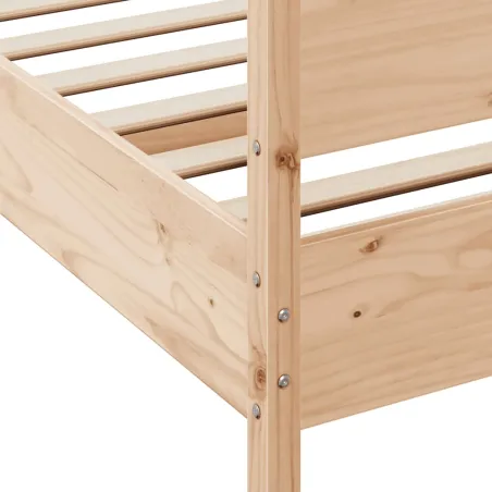 Cadre de lit sans matelas 200x200 cm bois massif de pin