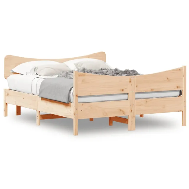 Cadre de lit sans matelas 150x200 cm bois de pin massif