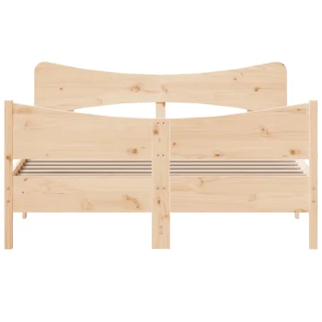 Cadre de lit sans matelas 150x200 cm bois de pin massif