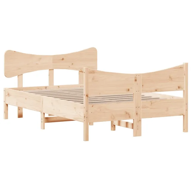 Cadre de lit sans matelas 120x200 cm bois de pin massif