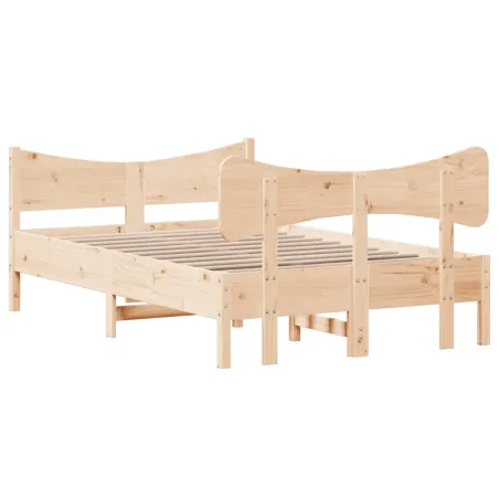Cadre de lit sans matelas 120x200 cm bois de pin massif