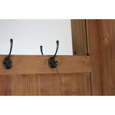 Perchero con Balda DKD Home Decor Marrón Negro Pino Espejo Natural Al