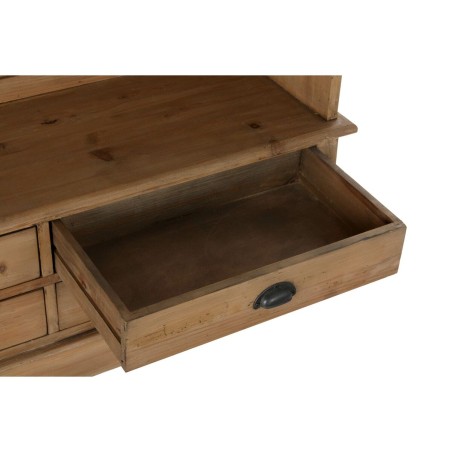 Perchero con Balda DKD Home Decor Marrón Negro Pino Espejo Natural Al