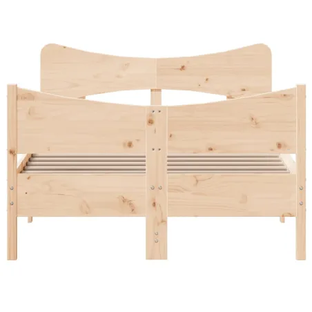 Cadre de lit sans matelas 120x190 cm bois de pin massif